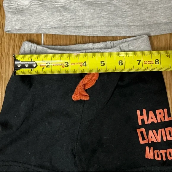 Official Harley Davidson Shirt Short Set 18/24 Months So Cute - Picture 9 of 9